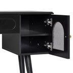 Whisen Elegante Tavolino da Trucco e Sedia, Moderna Toilette con Organizer, Scrivania