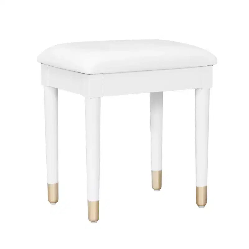 Whisen Elegante Tavolino da Trucco e Sedia, Moderna Toilette con Organizer, Scrivania