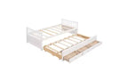 TUYOHW Letto da Giorno Twin Size, Struttura Letto Divano con Letto Estraibile e 3 Cassetti, Letto Contenitore Multifunzione, Struttura Letto a Piattaforma in Legno