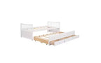 TUYOHW Letto da Giorno Twin Size, Struttura Letto Divano con Letto Estraibile e 3 Cassetti, Letto Contenitore Multifunzione, Struttura Letto a Piattaforma in Legno