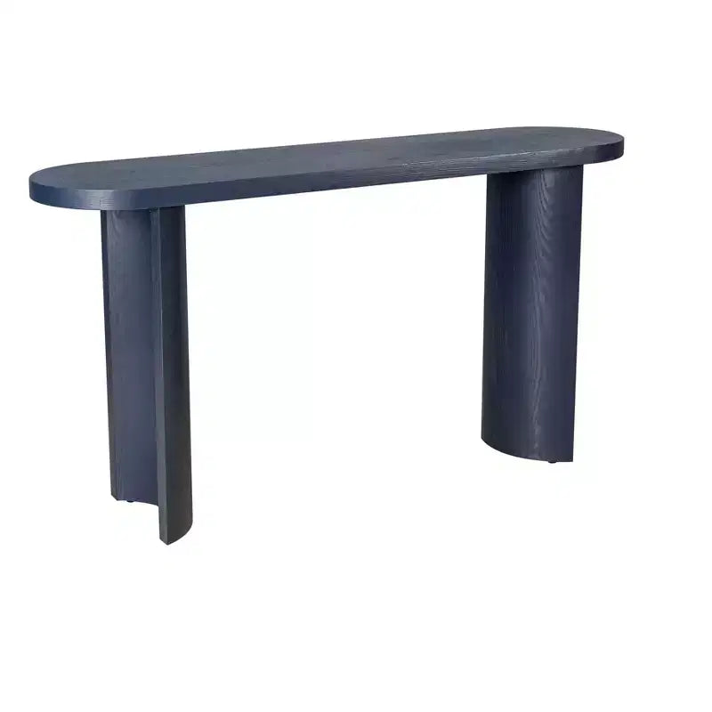 TUYOHW 60IN Minimalism Entryway Table with Curved Legs, Thick Top Console Table Sofa Accent Table for Living Room, Hallway