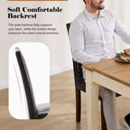 PexFix 2 Pezzi Sedie da Pranzo Moderne Senza Braccioli con Rivestimento in Tessuto, Borchie Decorative e Gambe in Legno