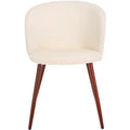 Aminah Upholstered Dining Chair - DCH7501 - Ivory/Walnut - Safavieh