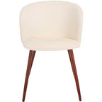 Aminah Upholstered Dining Chair - DCH7501 - Ivory/Walnut - Safavieh