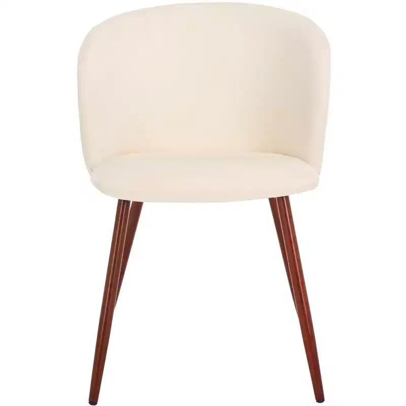 Aminah Upholstered Dining Chair - DCH7501 - Ivory/Walnut - Safavieh