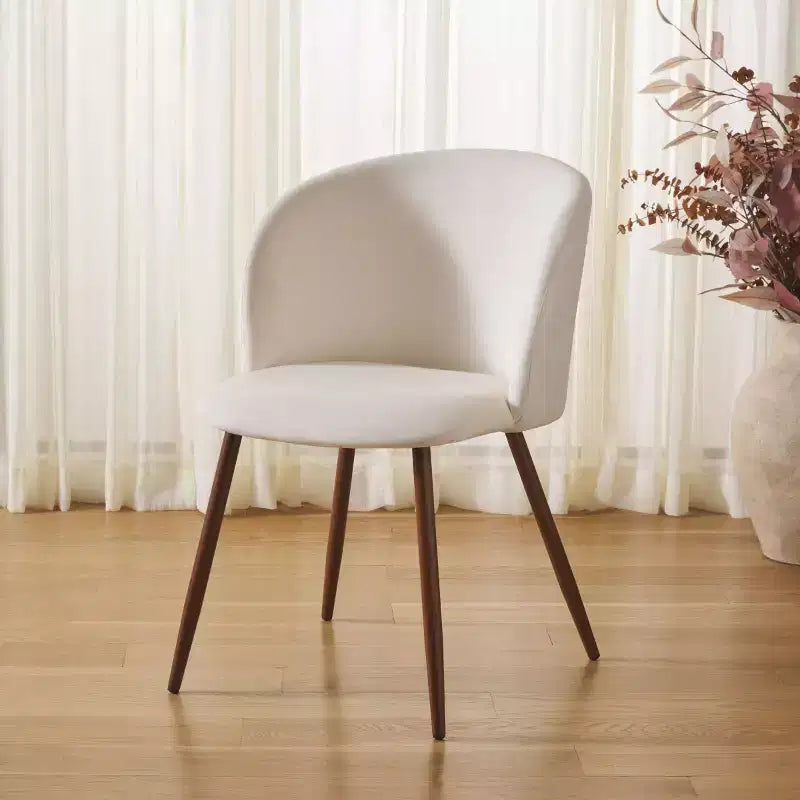 Sedia da pranzo imbottita Aminah - DCH7501 - Avorio/Noce - Safavieh