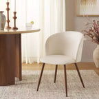 Sedia da pranzo imbottita Aminah - DCH7501 - Avorio/Noce - Safavieh