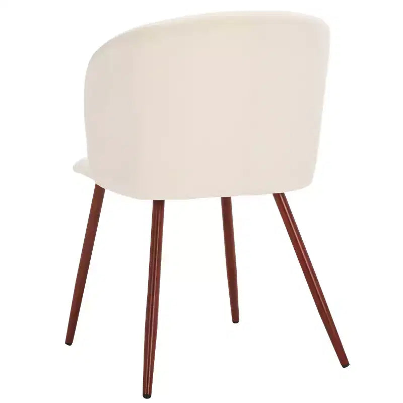 Sedia da pranzo imbottita Aminah - DCH7501 - Avorio/Noce - Safavieh