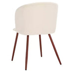 Sedia da pranzo imbottita Aminah - DCH7501 - Avorio/Noce - Safavieh
