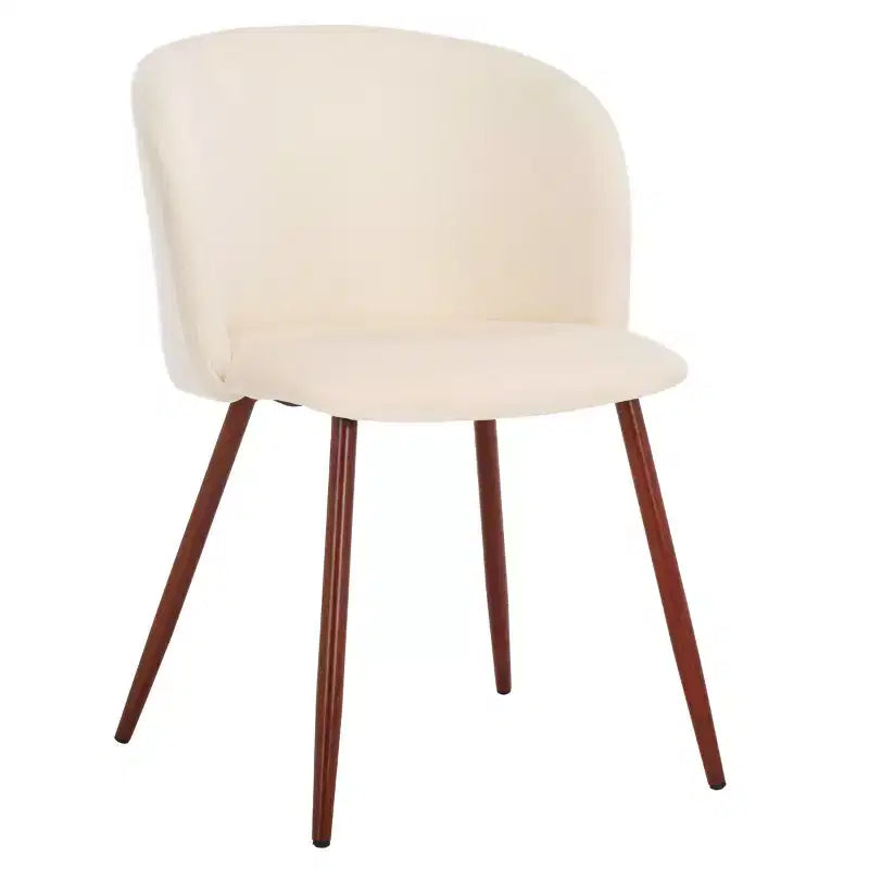 Sedia da pranzo imbottita Aminah - DCH7501 - Avorio/Noce - Safavieh