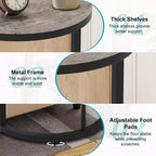 TUYOHW Tavolino d'appoggio a mezzaluna, piccolo tavolino laterale minimalista per divano e comodino, altezza 60 cm, grigio + nero