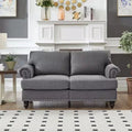 MAYEERTY 59.5 Modern Classic Loveseat Fabric Sofa Upgolstered Polyester for Living Room Gray