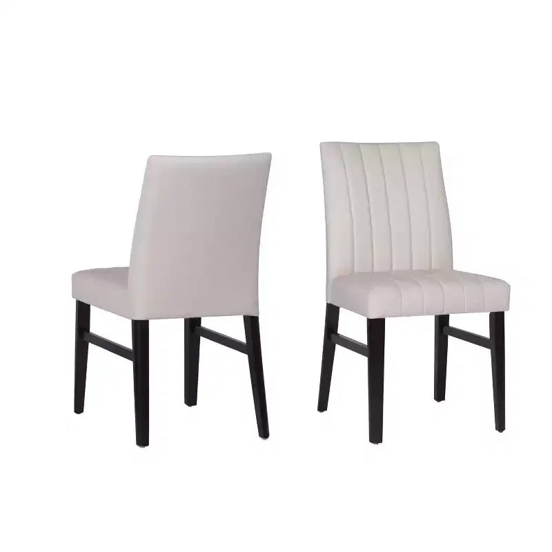 TUYOHW Set di 2 sedie da pranzo trapuntate con gambe in legno di gomma, sedie da cucina in poliestere con seduta e schienale felpati per soggiorno, sala da pranzo