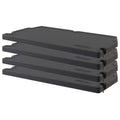 Suncast 4 Pack Vertical Shed Shelf Space Saving Wall Mount Outdoor Storage Black