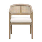 Christopher Knight Home Delia Tavolo da Pranzo 9 Pezzi Stile Fattoria con Sedie Imbottite in Rattan e Legno di Gomma