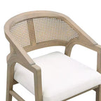 Christopher Knight Home Delia Tavolo da Pranzo 9 Pezzi Stile Fattoria con Sedie Imbottite in Rattan e Legno di Gomma