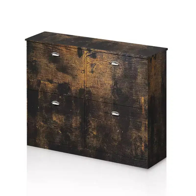 TUYOHW Scarpiera Slim Nascosta Stretta a 4 Cassetti, Scarpiera Multiuso, Organizzatore di Scarpe Versatile per Ingresso, Foyer, Corridoio, Camera da Letto