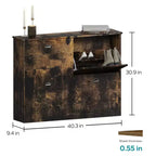 TUYOHW Scarpiera Slim Nascosta Stretta a 4 Cassetti, Scarpiera Multiuso, Organizzatore di Scarpe Versatile per Ingresso, Foyer, Corridoio, Camera da Letto