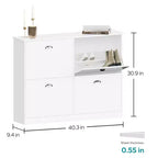 TUYOHW Scarpiera Slim Nascosta Stretta a 4 Cassetti, Scarpiera Multiuso, Organizzatore di Scarpe Versatile per Ingresso, Foyer, Corridoio, Camera da Letto