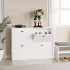 TUYOHW Scarpiera Slim Nascosta Stretta a 4 Cassetti, Scarpiera Multiuso, Organizzatore di Scarpe Versatile per Ingresso, Foyer, Corridoio, Camera da Letto