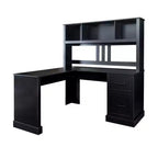 TUYOHW 59.84 Scrivania da Computer per Ufficio, Scrivania con Libreria, 2 Cassetti e Ripiani Aperti a 2 Livelli, Grande Postazione di Lavoro per Studio, Ufficio, Soggiorno
