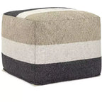Alice 18 inch Wide Boho Pouf in Acrylic Fabric, Assembled