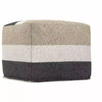 Pouf Alice Boho largo 45,7 cm in tessuto acrilico, già montato