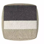 Pouf Alice Boho largo 45,7 cm in tessuto acrilico, già montato
