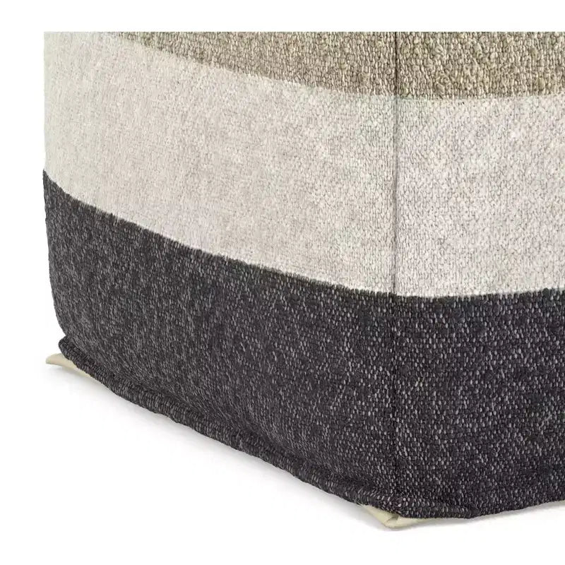 Pouf Alice Boho largo 45,7 cm in tessuto acrilico, già montato