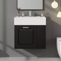 Bathroom Vanity 21.8-Inch with Sink, Wall-Mounted Floating Cabinet, Large Drawer, Adjustable Shelves, Toilet Paper Holder, Soft-Close System