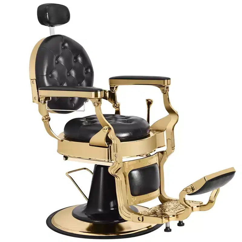 Retro 360Swivel Barber Chair, Reclining Salon Chair with Adjustable Headrest & Footrest, Styling Chair for Home, Shampoo, Max Load 700 Lbs