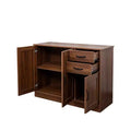sumyeg Modern Wood Buffet Cabinet with 2 Doors, 2 Drawers and Open Storage, 43.3 Inch Console