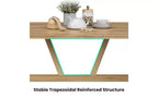 TUYOHW Tavolo da pranzo in legno per 4-6 persone, tavolo da cucina rettangolare da 47" con struttura trapezoidale e gambe in metallo, tavolo da pranzo spazioso per soggiorno, feste