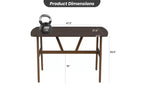 TUYOHW Tavolo da pranzo in legno per 4-6 persone, tavolo da cucina rettangolare da 47" con struttura trapezoidale e gambe in metallo, tavolo da pranzo spazioso per soggiorno, feste