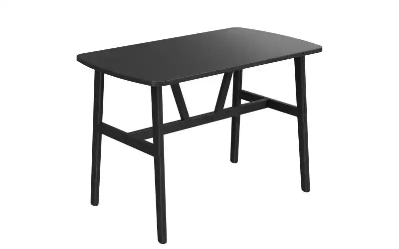 TUYOHW Tavolo da pranzo in legno per 4-6 persone, tavolo da cucina rettangolare da 47" con struttura trapezoidale e gambe in metallo, tavolo da pranzo spazioso per soggiorno, feste