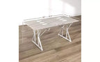 TUYOHW 43 Tavolo da Pranzo Rettangolare per 4-6 Persone, Tavolo da Cucina Allungabile con Base a Cavalletto Robusta, Tavolo Salvaspazio per Soggiorno, Sala Conferenze