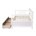 Luxystar Divano Letto Moderno in Legno Queen Size con 2 Cassetti Contenitori