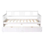 Luxystar Divano Letto Moderno in Legno Queen Size con 2 Cassetti Contenitori