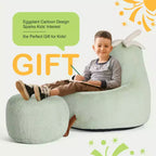 Divano a Sacco Zeus & Ruta per Bambini con Imbottitura in Schiuma ad Alta Densità, Forma Ergonomica per Leggere e Giocare