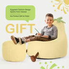 Divano a Sacco Zeus & Ruta per Bambini con Imbottitura in Schiuma ad Alta Densità, Forma Ergonomica per Leggere e Giocare