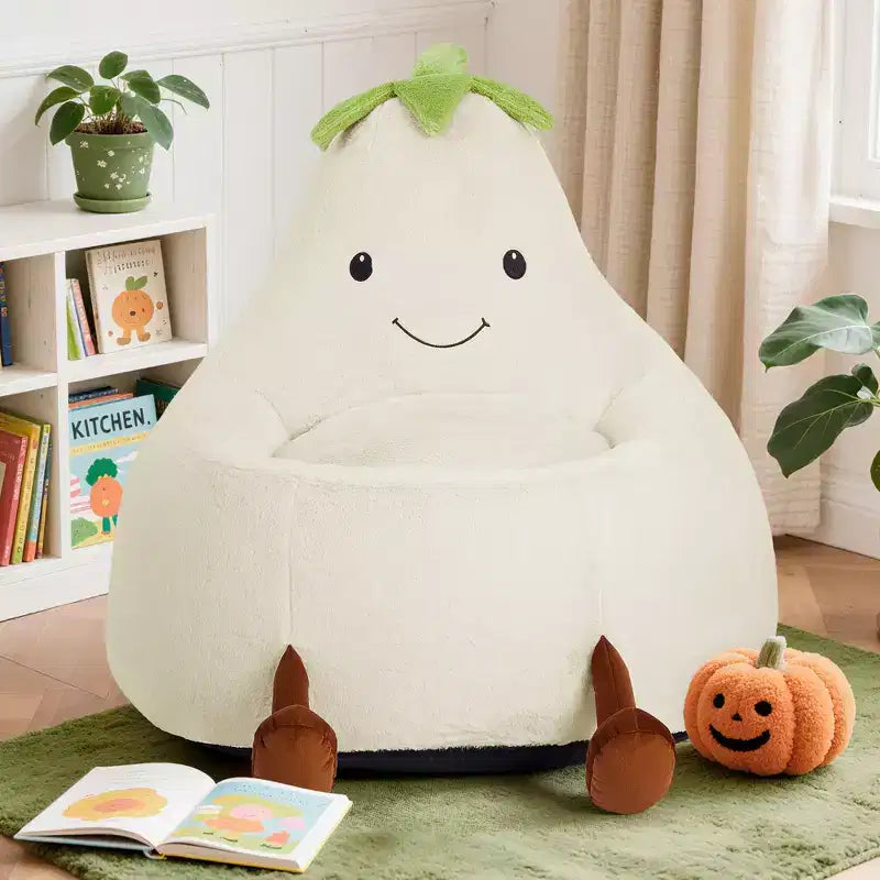 Zeus & Ruta Kids' Bean Bag Sofa with High-Density Foam Filled, Ergonomic Shape for Reading & Play