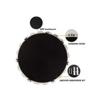 Specchio decorativo rotondo moderno da parete da 71 cm con cornice ondulata opaca, specchio d'accento da parete per soggiorno o bagno - Panipeachy