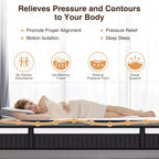 Materasso King in scatola, 14 pollici Gel rinfrescante Memory Foam King Size, Rigidità Media per Sollievo dalla Pressione e Sonno più Fresco, CertiPUR-US
