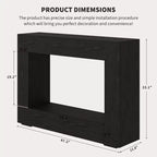 COZONY 47 Tavolo Console Rustico per Ingresso, Tavolino Laterale per Divano in Legno con Contenitore, Finitura Noce Nero