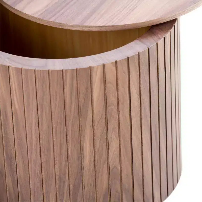 Set di 2 tavolini da caffè e tavolini laterali rotondi moderni con vano portaoggetti nascosto, nessun assemblaggio richiesto, eleganti tavoli d'accento per soggiorno o sala-Panipeachy