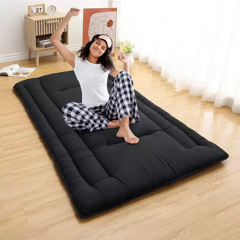 Materasso Pieghevole da Pavimento, Tappetino per Dormire Arrotolabile in Schiuma in Stile Giapponese, Letto Tatami da Pavimento Salvaspazio per Soggiorno o Camera da Letto
