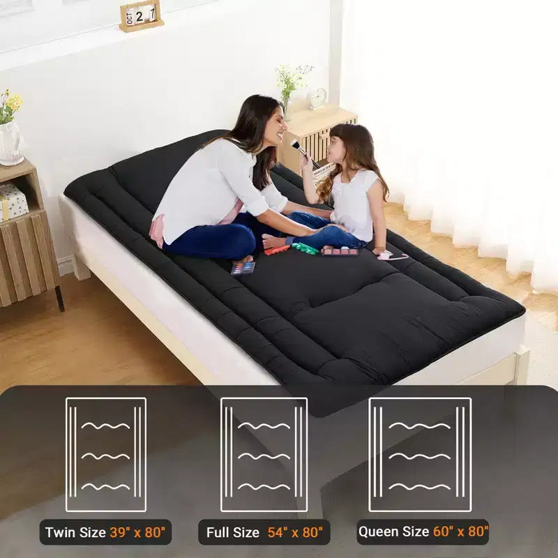 Materasso Pieghevole da Pavimento, Tappetino per Dormire Arrotolabile in Schiuma in Stile Giapponese, Letto Tatami da Pavimento Salvaspazio per Soggiorno o Camera da Letto