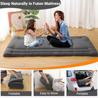 Materasso Pieghevole da Pavimento, Tappetino per Dormire Arrotolabile in Schiuma in Stile Giapponese, Letto Tatami da Pavimento Salvaspazio per Soggiorno o Camera da Letto