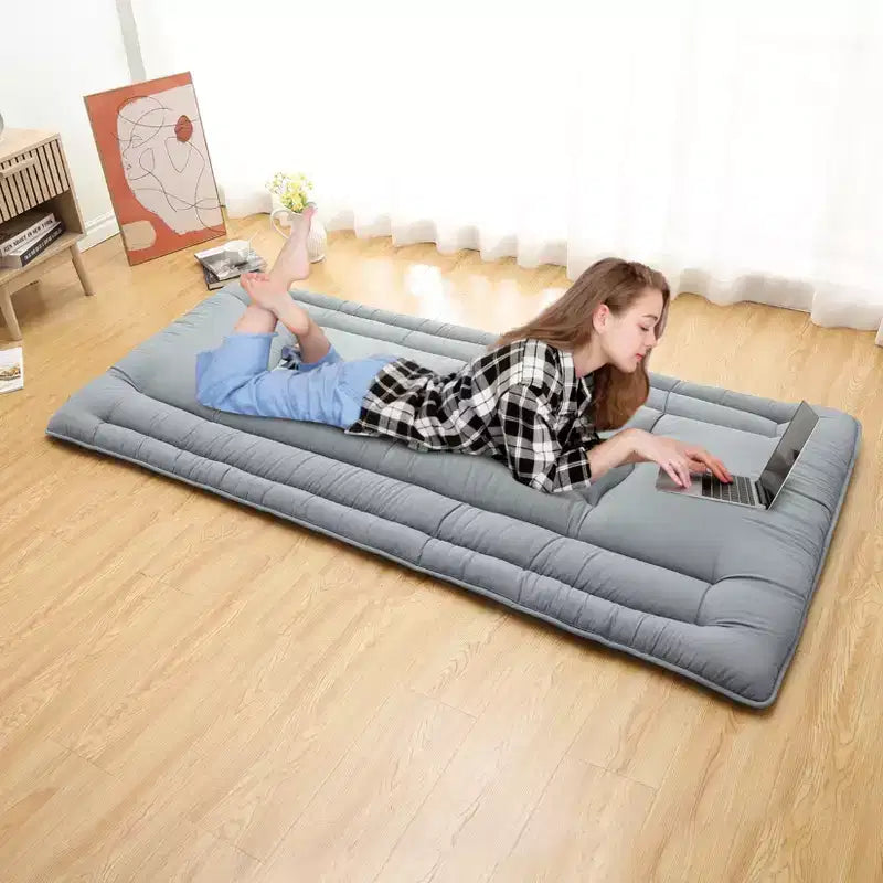 Materasso Pieghevole da Pavimento, Tappetino per Dormire Arrotolabile in Schiuma in Stile Giapponese, Letto Tatami da Pavimento Salvaspazio per Soggiorno o Camera da Letto