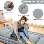 Materasso Pieghevole da Pavimento, Tappetino per Dormire Arrotolabile in Schiuma in Stile Giapponese, Letto Tatami da Pavimento Salvaspazio per Soggiorno o Camera da Letto